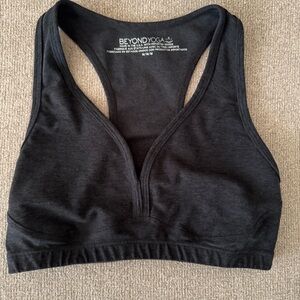 Beyond Yoga Charcoal Gray Sports Bra